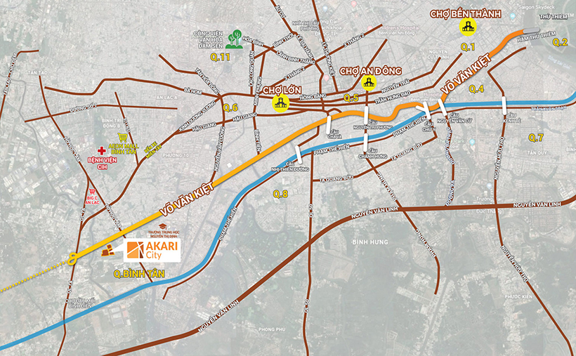 Vị trí căn hộ Akari City Vị trí căn hộ Akari City Bình Tân