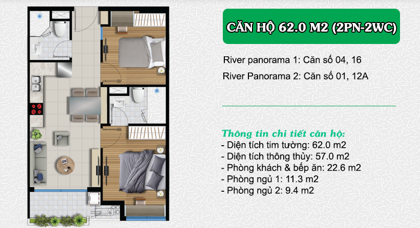 Thiết kế dự án căn hộ chung cư River Panorama Quận 7 Đường 89 Hoàng Quốc Việt chủ đầu tư An Gia Investment