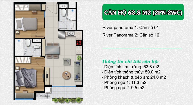 Thiết kế dự án căn hộ chung cư River Panorama Quận 7 Đường 89 Hoàng Quốc Việt chủ đầu tư An Gia Investment