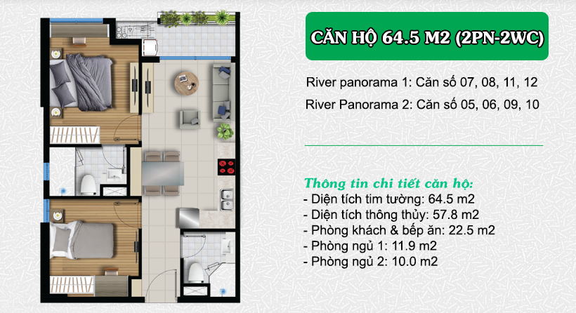 Thiết kế dự án căn hộ chung cư River Panorama Quận 7 Đường 89 Hoàng Quốc Việt chủ đầu tư An Gia Investment