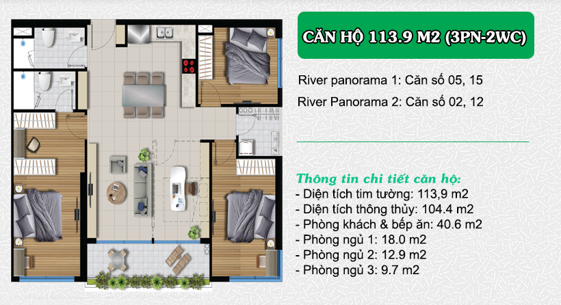 Thiết kế dự án căn hộ chung cư River Panorama Quận 7 Đường 89 Hoàng Quốc Việt chủ đầu tư An Gia Investment