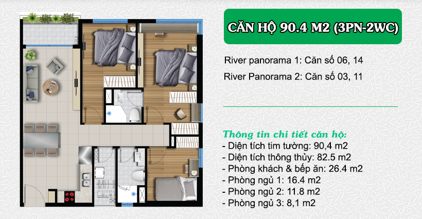 Thiết kế dự án căn hộ chung cư River Panorama Quận 7 Đường 89 Hoàng Quốc Việt chủ đầu tư An Gia Investment