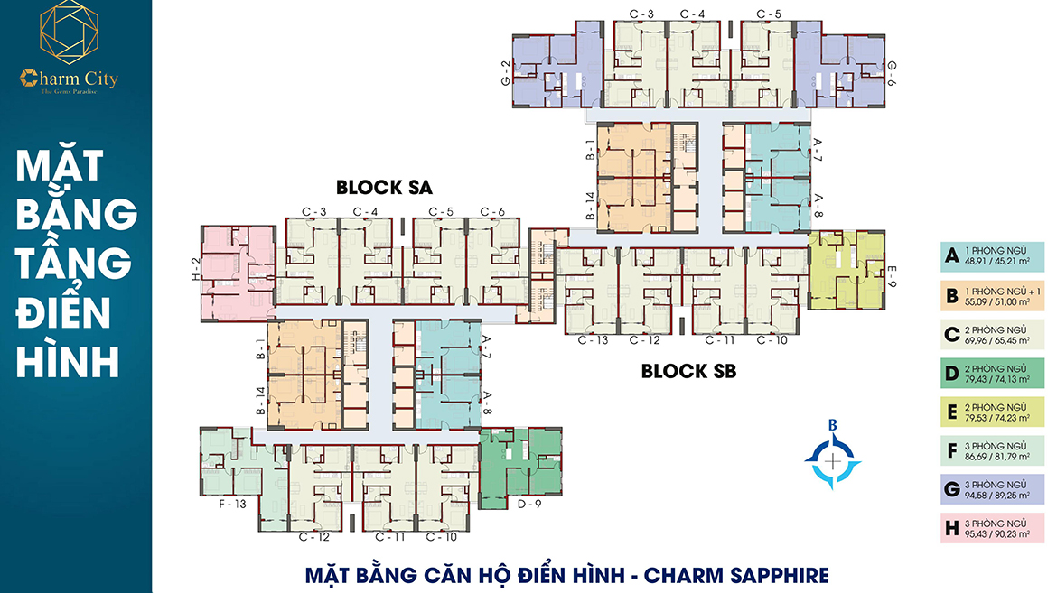 Mặt bằng dự án căn hộ chung cư Charm City Dĩ An Bình Dương chủ đầu tư DCT Group