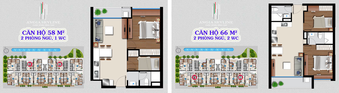 Thiết kế dự án căn hộ chung cư Skyline Quận 7 Đường Hoàng Quốc Việt chủ đầu tư An Gia