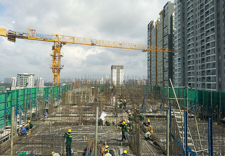 Tiến độ dự án căn hộ chung cư River Panorama Quận 7 Đường Hoàng Quốc Việt chủ đầu tư An Gia tháng 7.2019