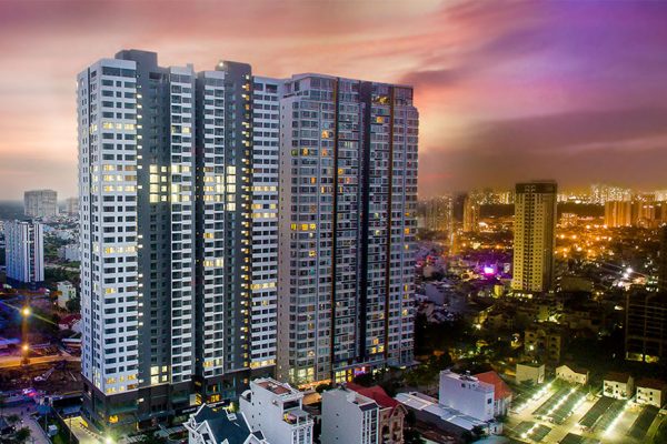 Toàn cảnh căn hộ chung cư Skyline Quận 7 Đường Hoàng Quốc Việt chủ đầu tư An Gia
