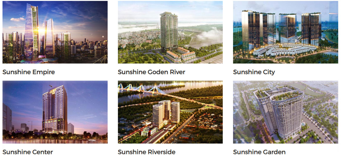 Những dự án đã và đang triển khai thành công của Sunshine Group - chủ đầu tư căn hộ Sunshine Horizon Quận 4