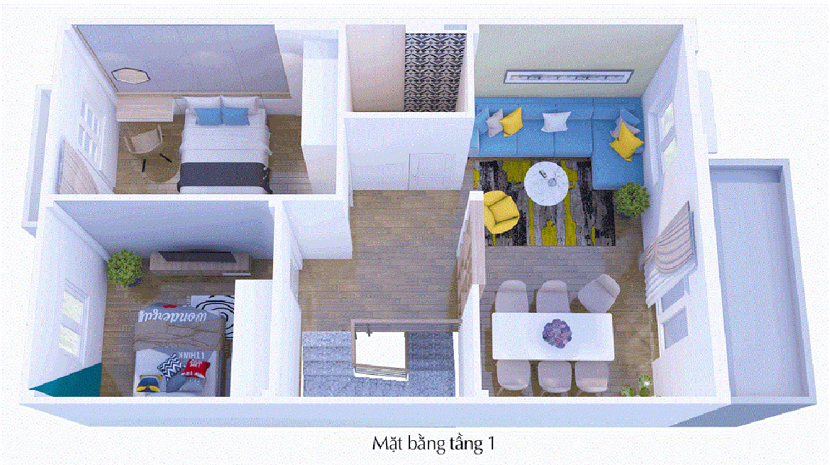 Thiết kế dự án nhà phố Richhome 3 Bình Dương Đường Hùng Vương chủ đầu tư Kim Oanh Group