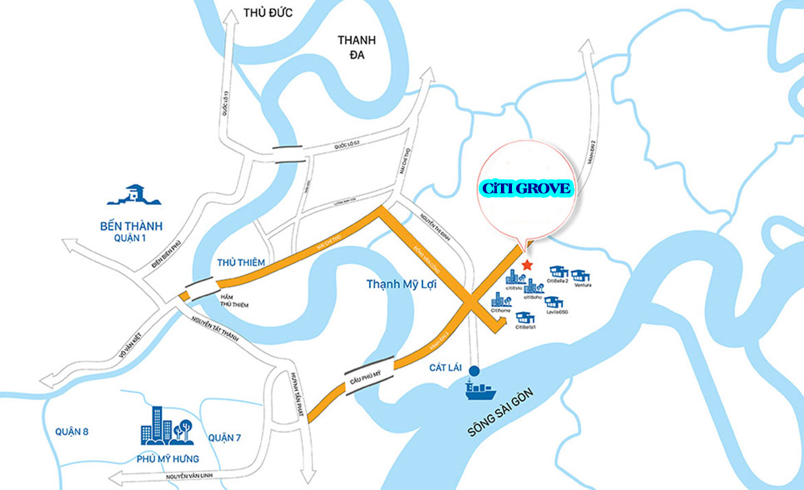 Vị trí địa chỉ dự án căn hộ chung cư Citi Grove Quận 2 Khu Cát Lái chủ đầu tư Kiến Á Vị trí địa chỉ dự án căn hộ chung cư Citi Grove Quận 2 Khu Cát Lái chủ đầu tư Kiến Á