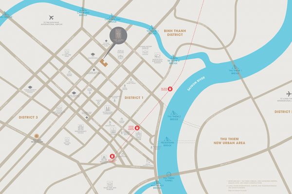 Vị trí địa chỉ dự án căn hộ chung cư The Marq Quận 1 Đường Nguyễn Đình Chiểu chủ đầu tư HongKong Land & Hoa Lâm