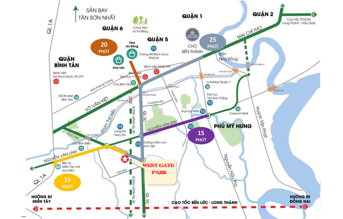 Vị trí địa chỉ dự án căn hộ chung cư West Gate Bình Chánh Vị trí địa chỉ dự án căn hộ chung cư West Gate Bình Chánh