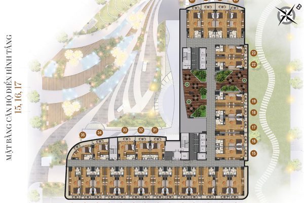 Mặt bằng dự án căn hộ condotel Peninsula Nha Trang Đường KĐT Biển An Viên chủ đầu tư Công ty cổ phần đầu tư điện lực Hà Nội