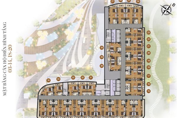 Mặt bằng dự án căn hộ condotel Peninsula Nha Trang Đường KĐT Biển An Viên chủ đầu tư Công ty cổ phần đầu tư điện lực Hà Nội