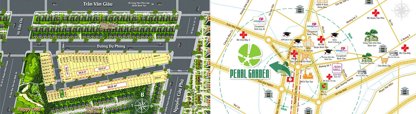 Mua bán dự án đất nền nhà phố Pearl Garden Bình Tân Đường Nguyễn Cửu Phú