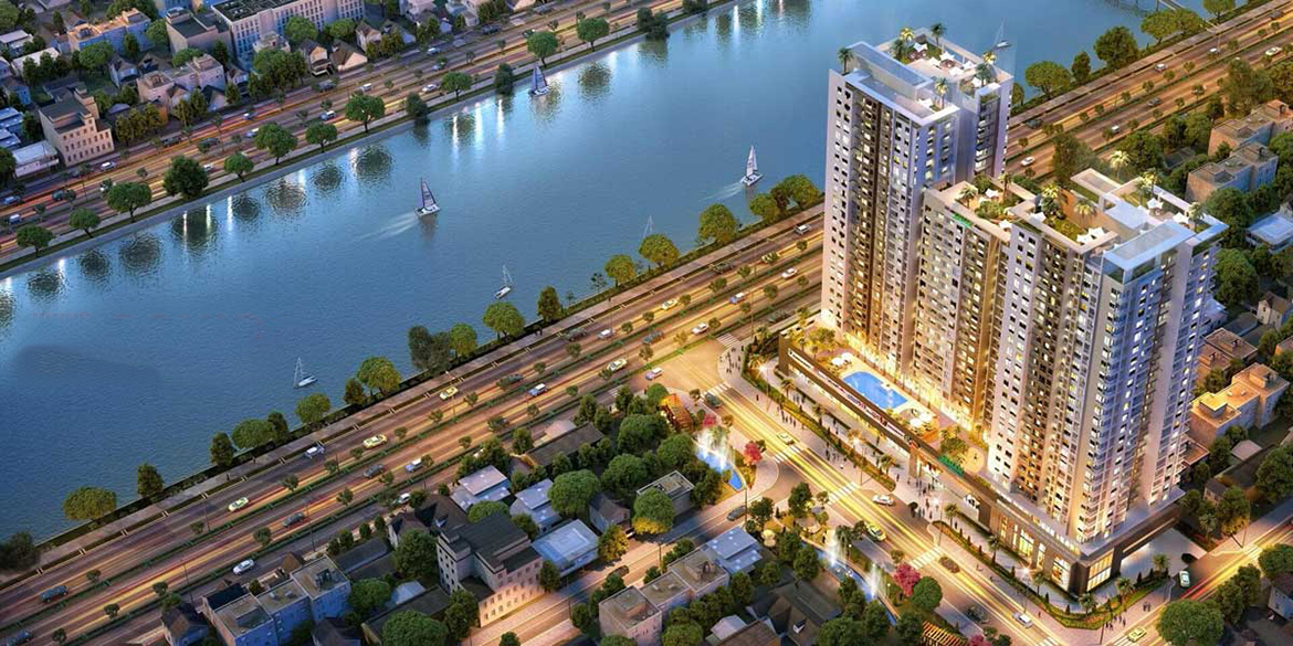 Phối cảnh dự án căn hộ chung cư Conic Boulevard Bình Chánh Mặt tiền Đại lộ Võ Văn Kiệt
