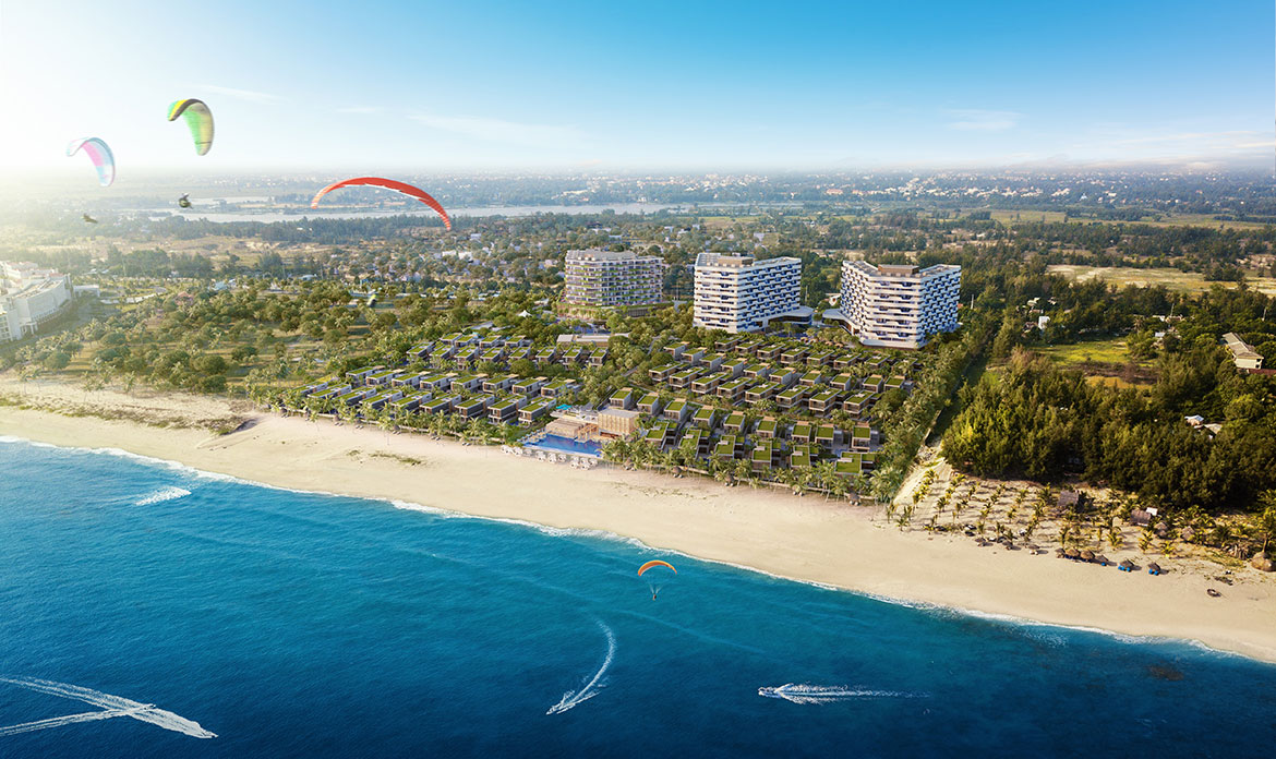 Phối cảnh dự án biệt thự nghỉ dưỡng căn hộ condotel Shantira Beach Resort Hội An