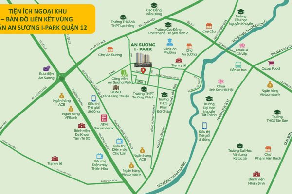 Vị trí địa chỉ dự án căn hộ chung cư An Sương I Park Quận 12 Đường Khu Dân Cư An Sương chủ đầu tư HDTC