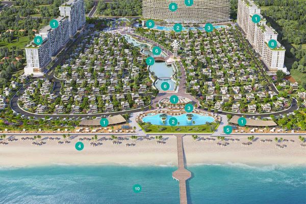 Mặt bằng tiện ích dự án căn hộ condotel biệt thự nghỉ dưỡng The Maris Vũng Tàu