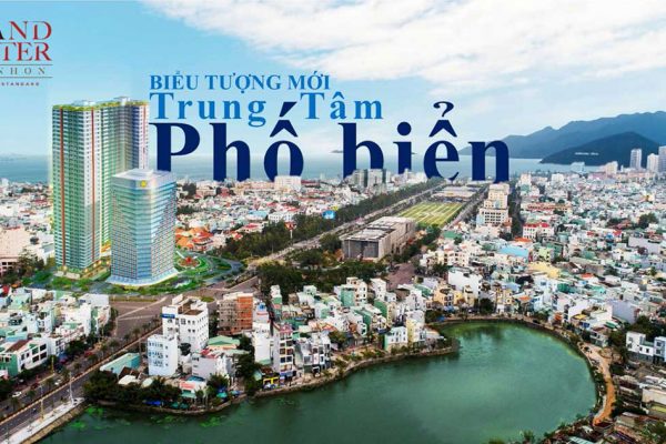 Phối cảnh dự án căn hộ chung cư Grand Center Quy Nhơn Đường Nguyễn Tất Thành chủ đầu tư Hưng Thịnh