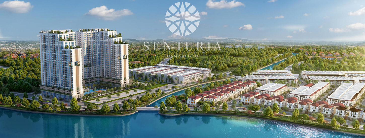 Phối cảnh dự án nhà phố biệt thự Senturia Nam Sài Gòn Bình Chánh Đường Nguyễn Văn Linh chủ đầu tư Tiến Phước
