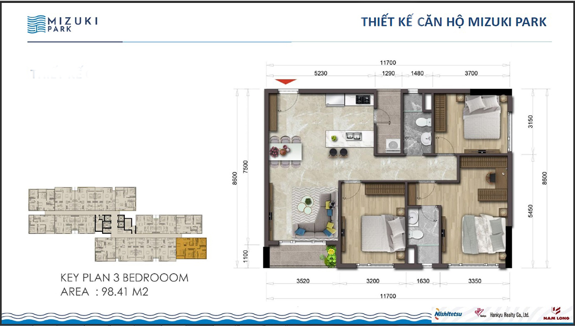 Thiết kế dự án căn hộ chung cư Mizuki Park Bình Chánh Đường Nguyễn Văn Linh chủ đầu tư Nam Long