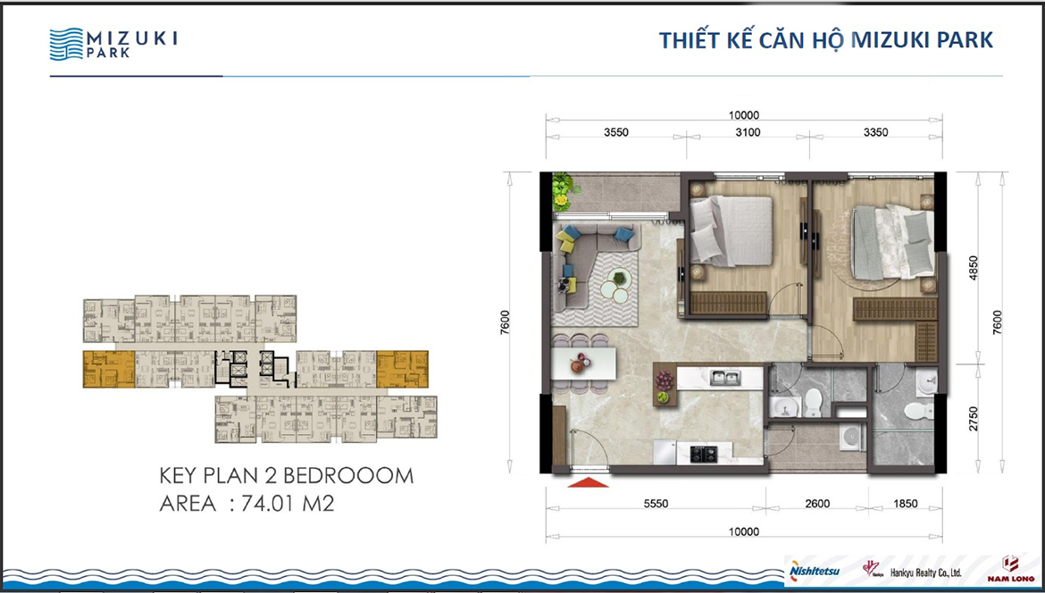 Thiết kế dự án căn hộ chung cư Mizuki Park Bình Chánh Đường Nguyễn Văn Linh chủ đầu tư Nam Long