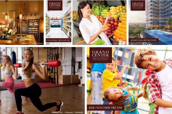 Tiện ích dự án căn hộ chung cư Grand Center Quy Nhơn Đường Nguyễn Tất Thành chủ đầu tư Hưng Thịnh