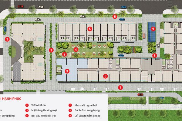 Mặt bằng tiện ích dự án căn hộ chung cư Citi Grand Quận 2 Đường KĐT Cát Lái chủ đầu tư Kiến Á