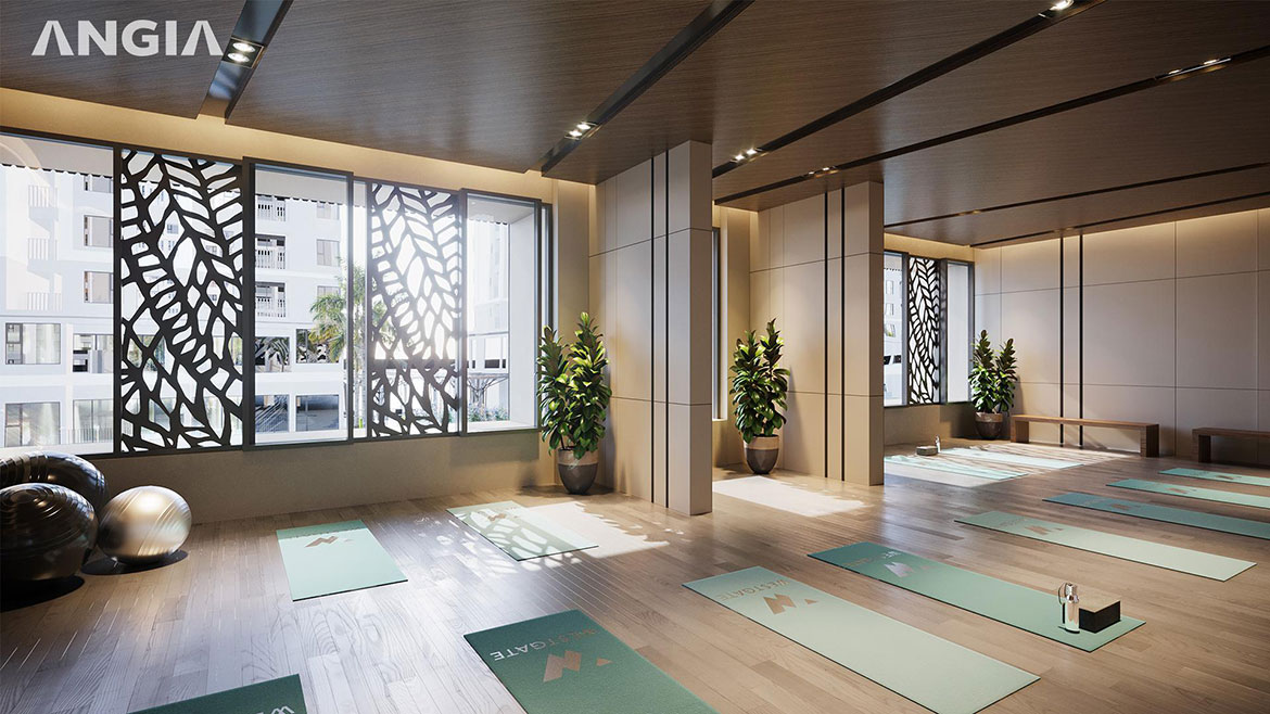 Tiện ích phòng Yoga cho cư dân căn hộ chung cư West Gate Bình Chánh chủ đầu tư An Gia