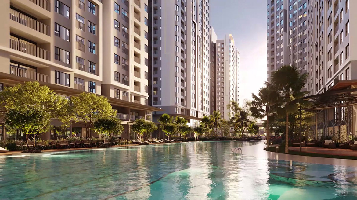 Tiện ích hồ bơi tiêu chuẩn dự án căn hộ chung cư West Gate Bình Chánh chủ đầu tư An Gia