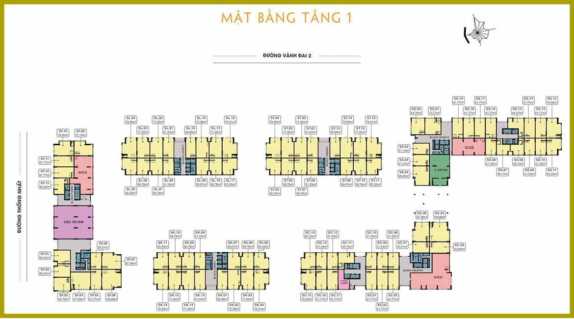 Mặt bằng thiết kế tầng 2 dự án căn hộ chung cư 9x Next Gen Bình Dương chủ đầu tư Hưng Thịnh Mặt bằng dự án căn hộ chung cư 9x Next Gen Dĩ An Bình Dương Đường Thống Nhất chủ đầu tư Hưng Thịnh