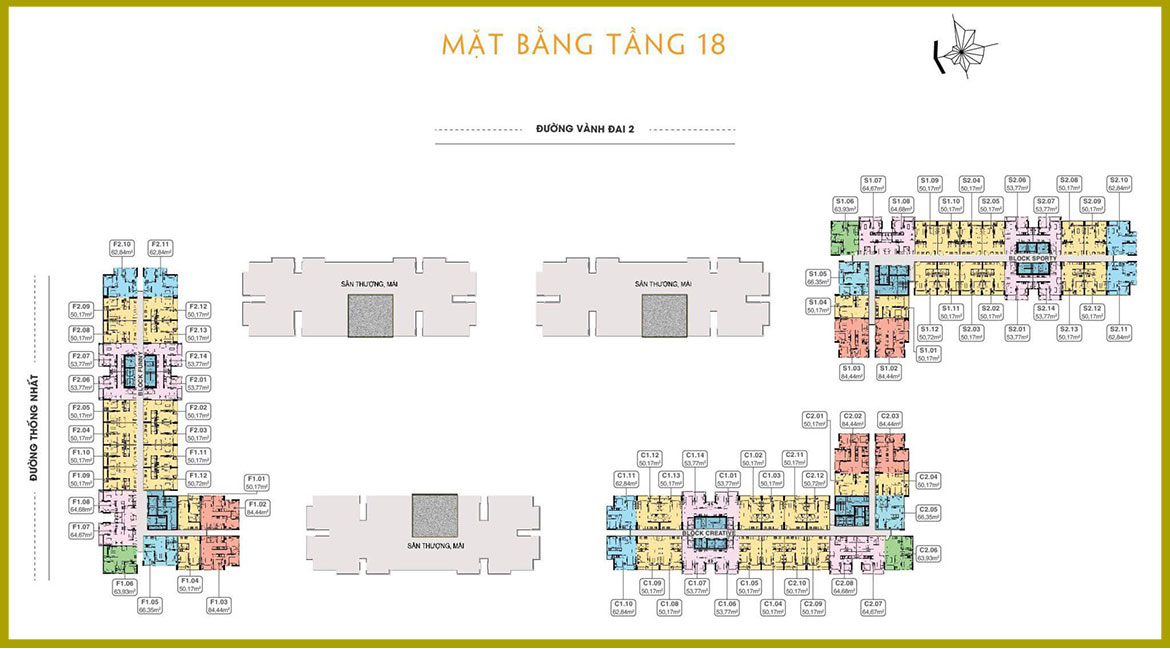 Mặt bằng thiết kế tầng 18 dự án căn hộ chung cư 9x Next Gen Bình Dương chủ đầu tư Hưng Thịnh Mặt bằng dự án căn hộ chung cư 9x Next Gen Dĩ An Bình Dương Đường Thống Nhất chủ đầu tư Hưng Thịnh