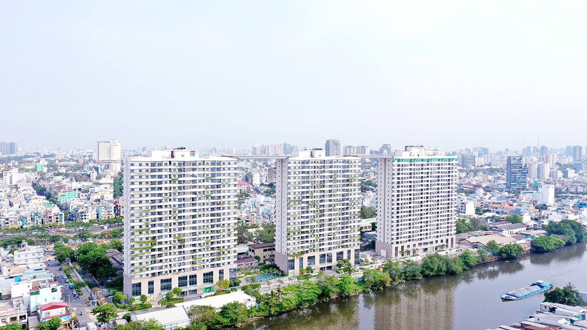 Hình ảnh thực tế dự án căn hộ chung cư Diamond Lotus Riverside Quận 8 Đường Lê Quang Kim