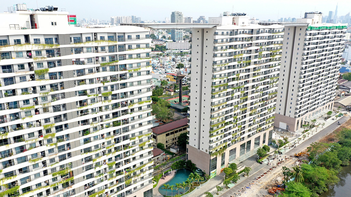Hình ảnh thực tế dự án căn hộ chung cư Diamond Lotus Riverside Quận 8 Đường Lê Quang Kim