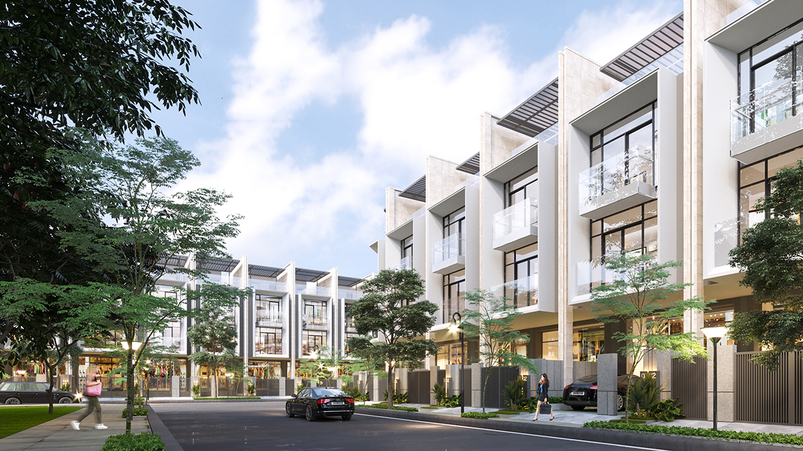 Phối cảnh dự án nhà phố The Standard An Gia Bình Dương