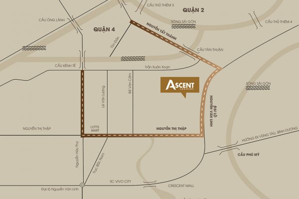 Vị trí địa chỉ dự án căn hộ chung cư Ascent Lakeside Quận 7 Đường Nguyễn Văn Linh