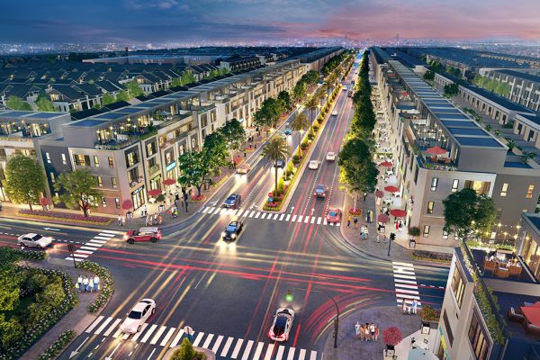 Phối cảnh tổng thể dự án nhà phố đất nền Gem Sky World Đất Xanh Long Thành Đồng Nai