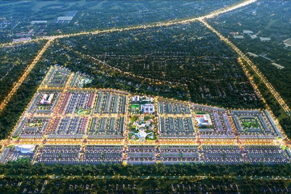 Phối cảnh tổng thể dự án nhà phố đất nền Gem Sky World Đất Xanh Long Thành Đồng Nai