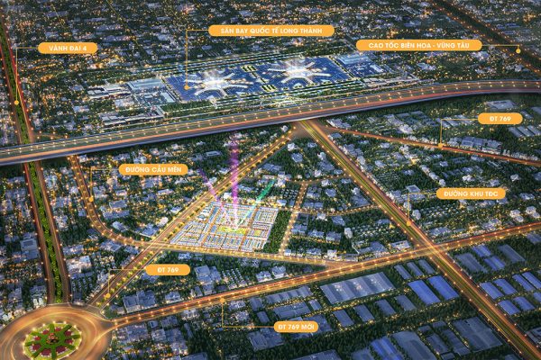 Vị trí địa chỉ dự án đất nền nhà phố biệt thự Century City Long Thành Đồng Nai
