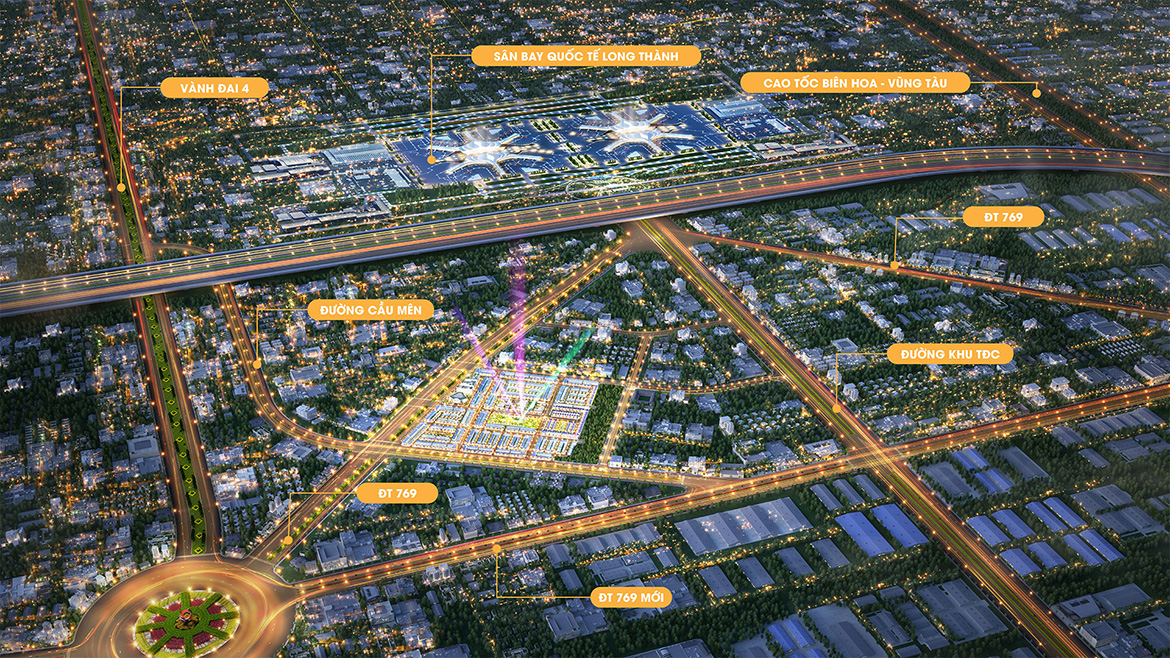 Vị trí địa chỉ dự án đất nền nhà phố biệt thự Century City Long Thành Đồng Nai