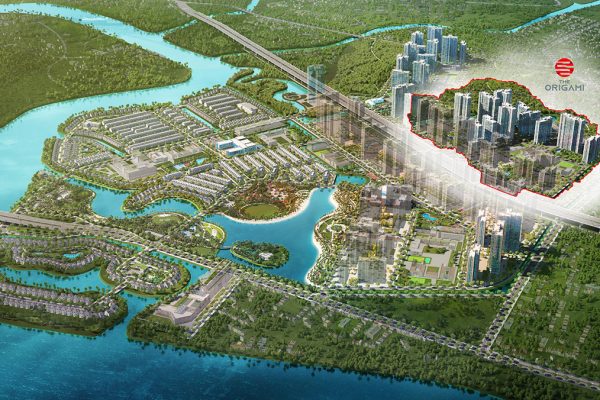 Phối cảnh tổng thể căn hộ chung cư phân khu The Origami dự án Vinhomes Grand Park Quận 9 chủ đầu tư Vingroup