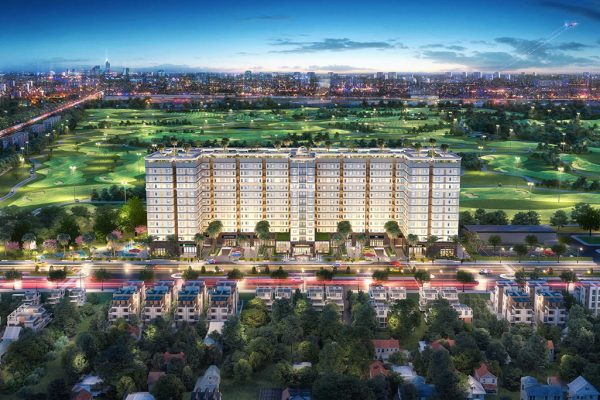 Phối cảnh tổng thể dự án căn hộ chung cư Golf View Palace Tân Bình đường Tân Sơn