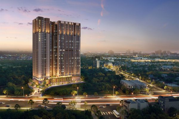 Phối cảnh tổng thể dự án căn hộ chung cư Opal Skyline Bình Dương chủ đầu tư Đất Xanh Group