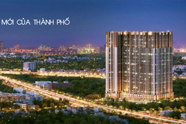 Phối cảnh tổng thể dự án căn hộ chung cư Opal Skyline Bình Dương chủ đầu tư Đất Xanh Group