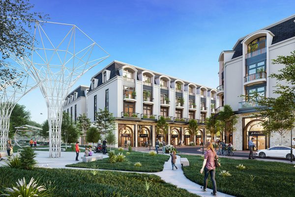 Phối cảnh tổng thể dự án nhà phố Diamond Central Biên Hòa đường Võ Thị Sáu chủ đầu tư Gotec Land