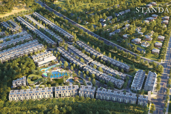 Phối cảnh tổng thể dự án nhà phố The Standard Bình Dương chủ đầu tư An Gia