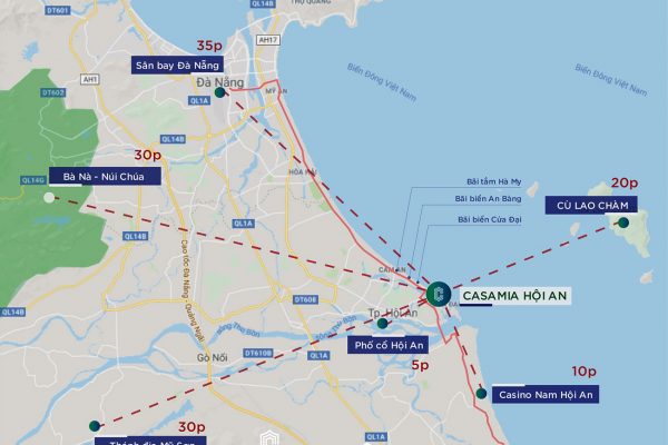 Vị trí địa chỉ dự án biệt thự Casamia Hội An