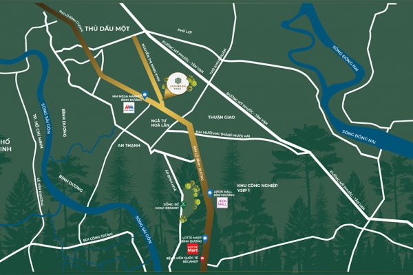 Vị trí địa chỉ dự án căn hộ chung cư Anderson Park Bình Dương