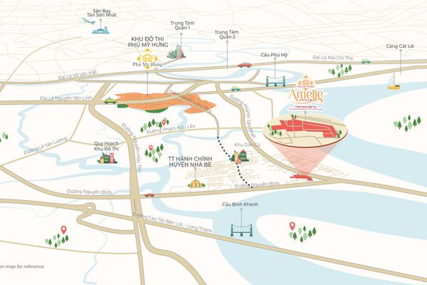 Vị trí địa chỉ dự án nhà phố biệt thự Ameile Villa Phú Mỹ Hưng