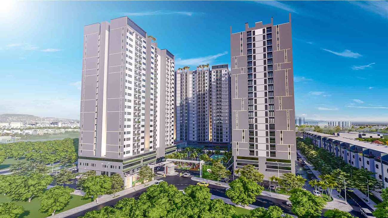 Phối cảnh tổng thể dự án căn hộ chung cư Eco Xuân Thuận An Bình Dương